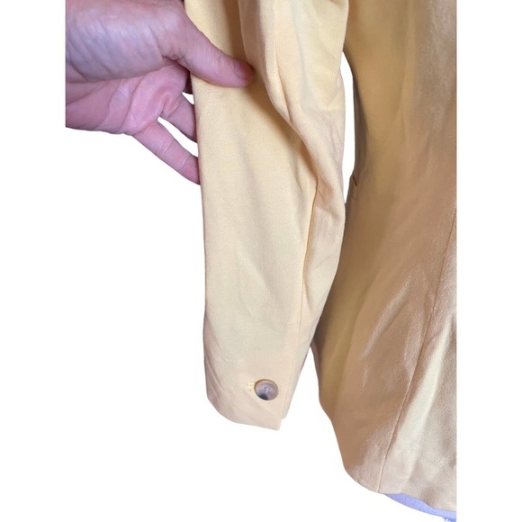 OBR Womens Classic Fit Single Button Blazer Jacket Long Sleeve Size S Yellow - Picture 6 of 11
